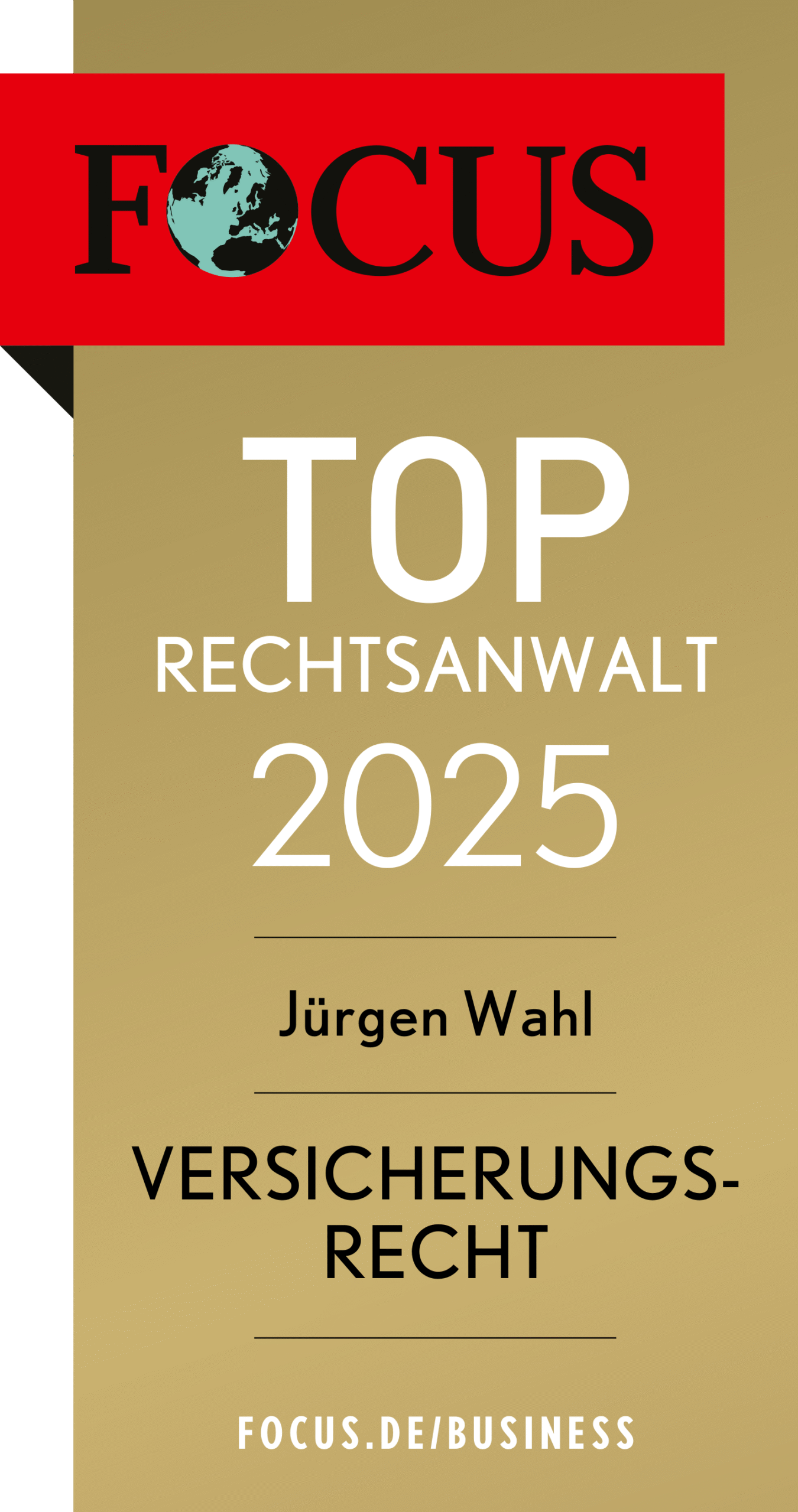 TOP Rechtsanwalt 2025 Versicherungsrecht